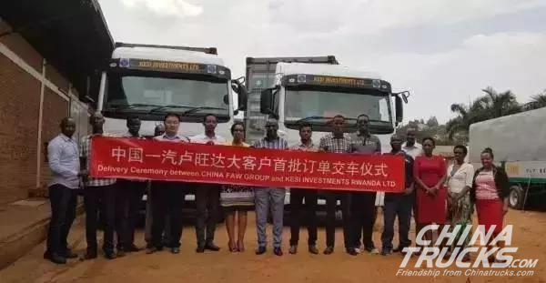FAW Jiefang Delivered 100 Units Trucks to Rwanda