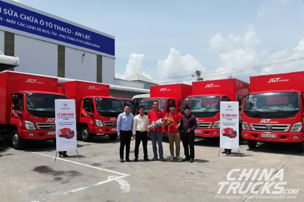 100 Foton Light Trucks Delivered to Vietnam J&T Express