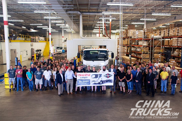 The 50,000th Isuzu N-Series Truck Rolls off Line in America
