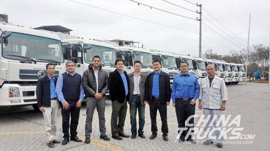 16 Do<em></em>ngfeng Trucks with Yuchai Engine Exported to Peru