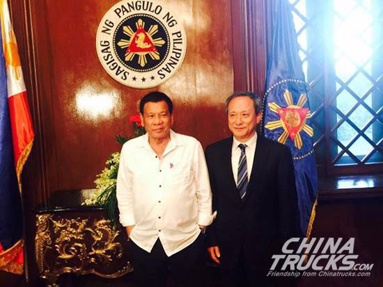 Philippine President Rodrigo Duterte Meets XCMG Chairman 
