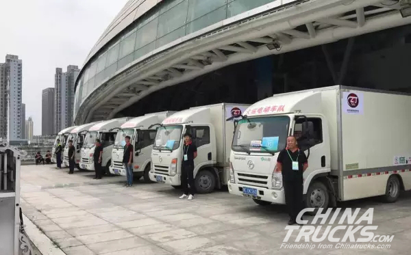 Dayun Electric Logistics Vehicle Safeguards the 13th National Games in Tianjin