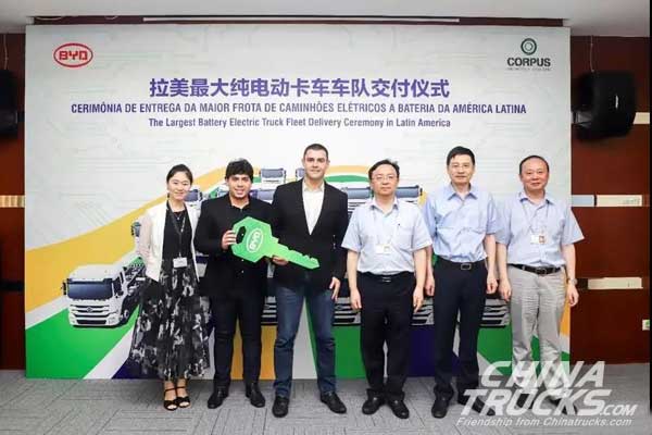 BYD Lands Deal for 200 Electric Trucks with Corpus in Brasil