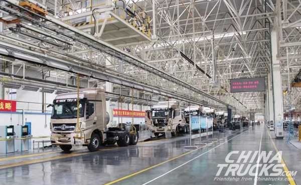 6066 Beiben Trucks Come off the Production Line in January-May