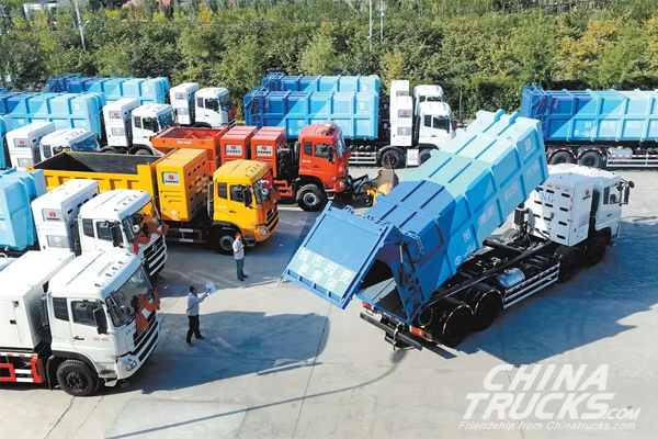 47 Units Dongfeng LNG Sanitation Trucks to Arrive in Xinjiang for Operation