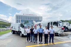 FULONGMA Dust Suppression Truck and Road Sweeper Set Off to Peru