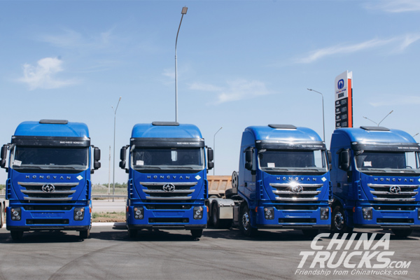 SAIC Hongyan Exports 500 LNG Heavy-duty Trucks to Russia