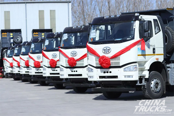 Over 100 Jiefang Heavy Trucks Are Delivered for Railway Construction in Nigeria