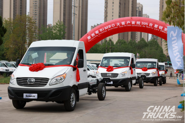 305 Units of JAC SUNRAY Vehicles Depart for Mexico