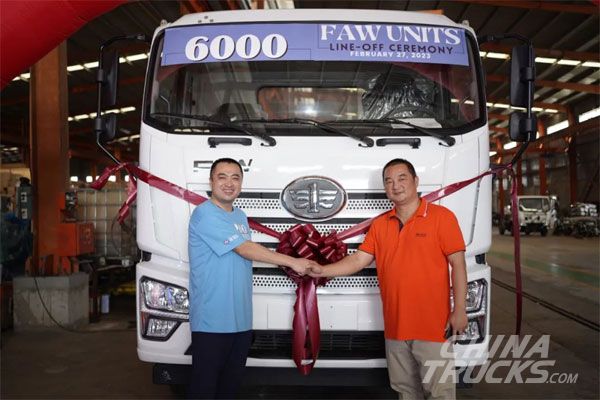 FAW GROUP IMPORT & EXPORT Co. Produced Its 6000th Vehicle in Philliphines