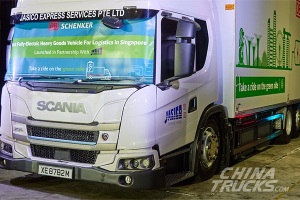 The first electric Scania truck in Singapore