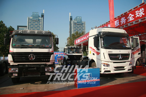 Beiben V3 shows at Jinan truck exhibition
