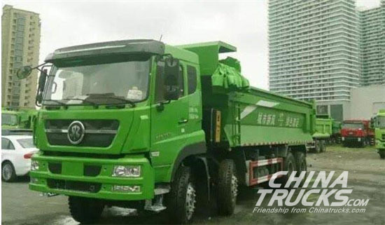 18 SINOTRUK New STEYR Green Muck Trucks Delivered to Hangzhou 