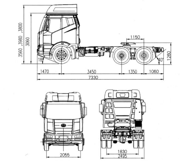 FAW J6P CA4260 (11 Liter)6×4 Tractor