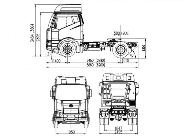 FAW J6M Series-Model CA4180(7.1/7.7 Liter)4×2 Tractor